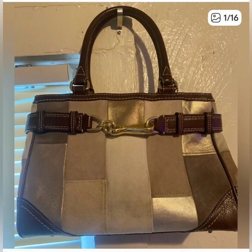 Vintage Coach multicolor patchwork bag